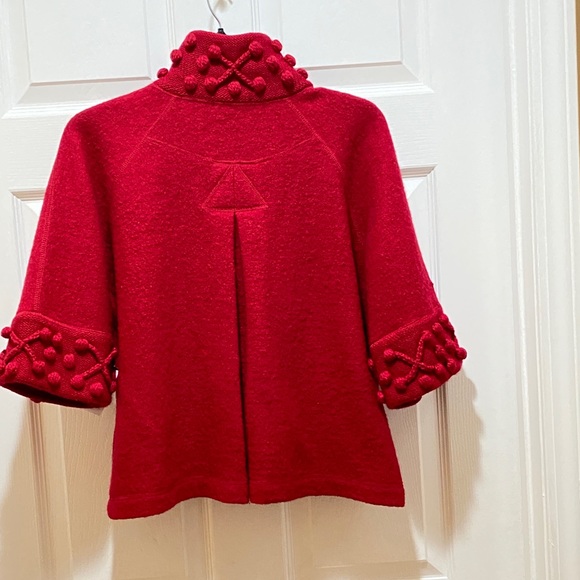For Cynthia red wool cape. - Picture 2 of 8